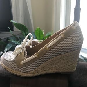 NEVER WORN Sperry Wedges “Clarens Sand Engineer”
